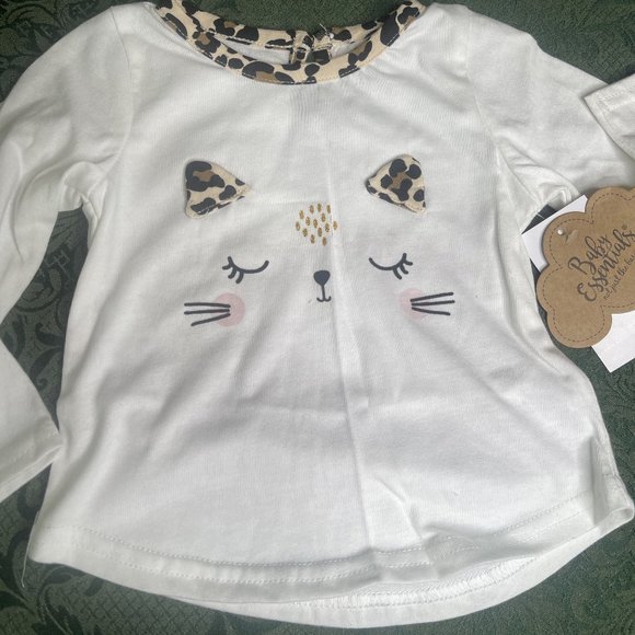 NWT TWINS 12m leopard outfit cats baby essentials - Picture 3 of 9